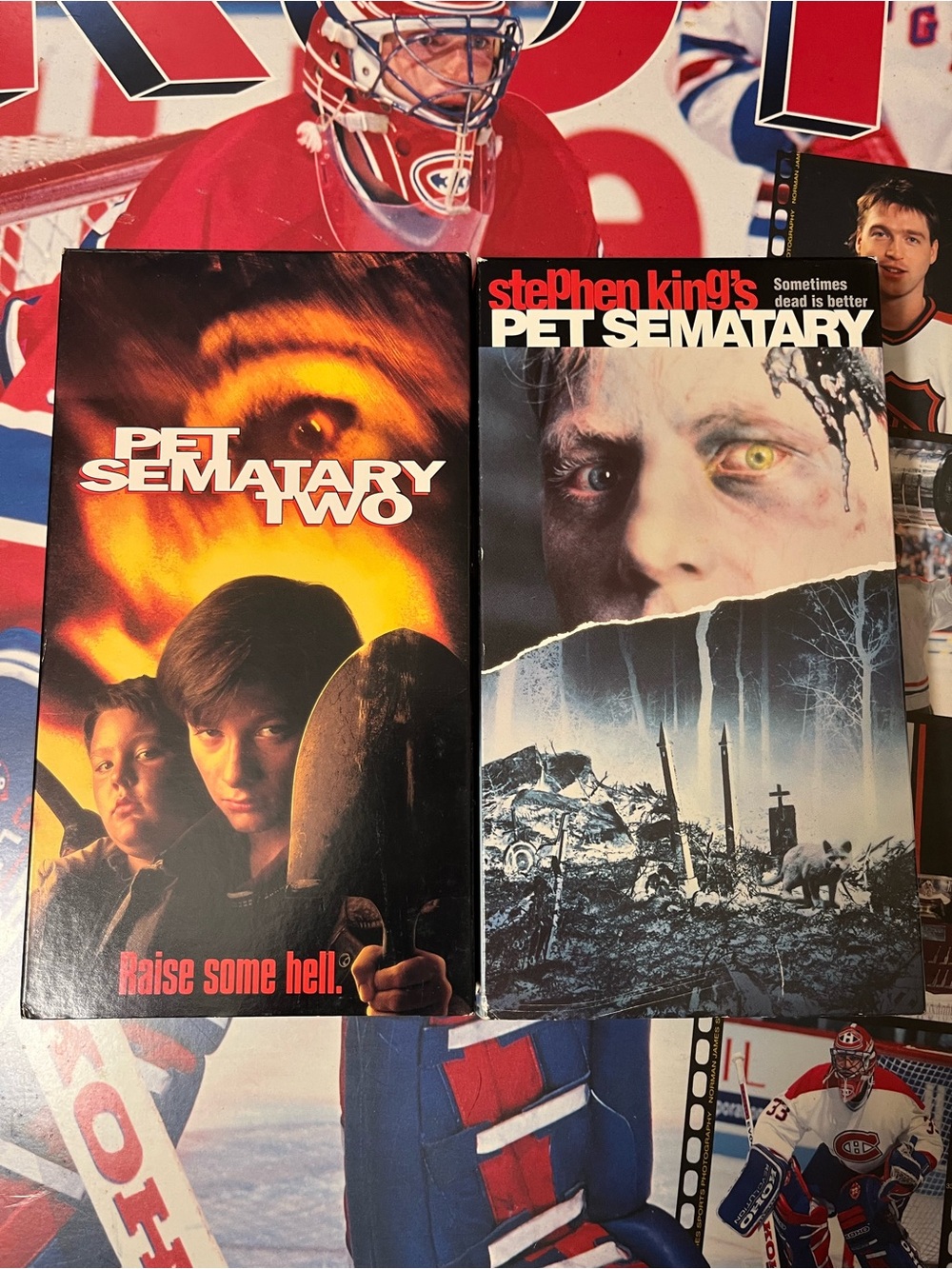 Pet Sematary one and two VHS movie tape lot bundle horror, 80s 90s movie